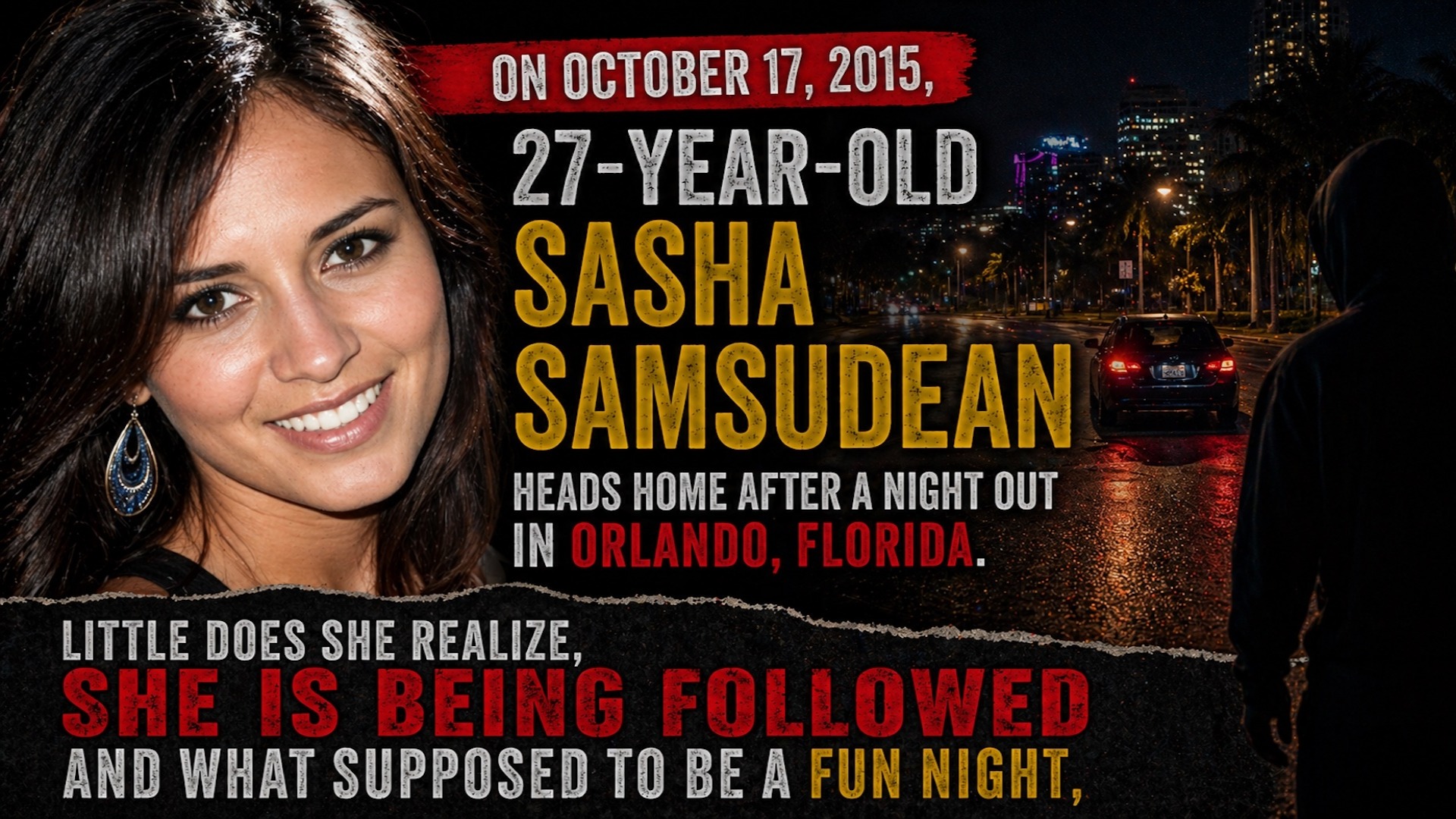 Woman Doesn't Realize KilIer Is Following Her