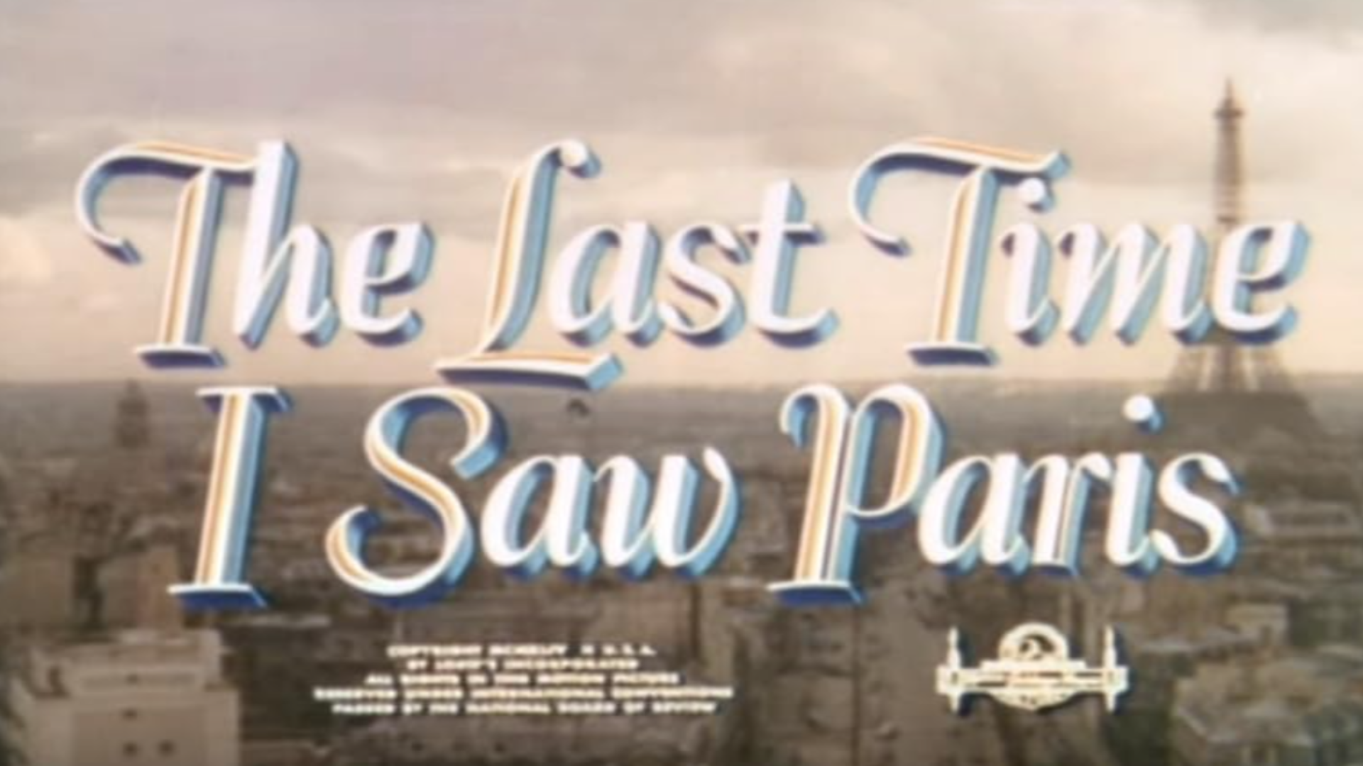 The Last Time I Saw Paris