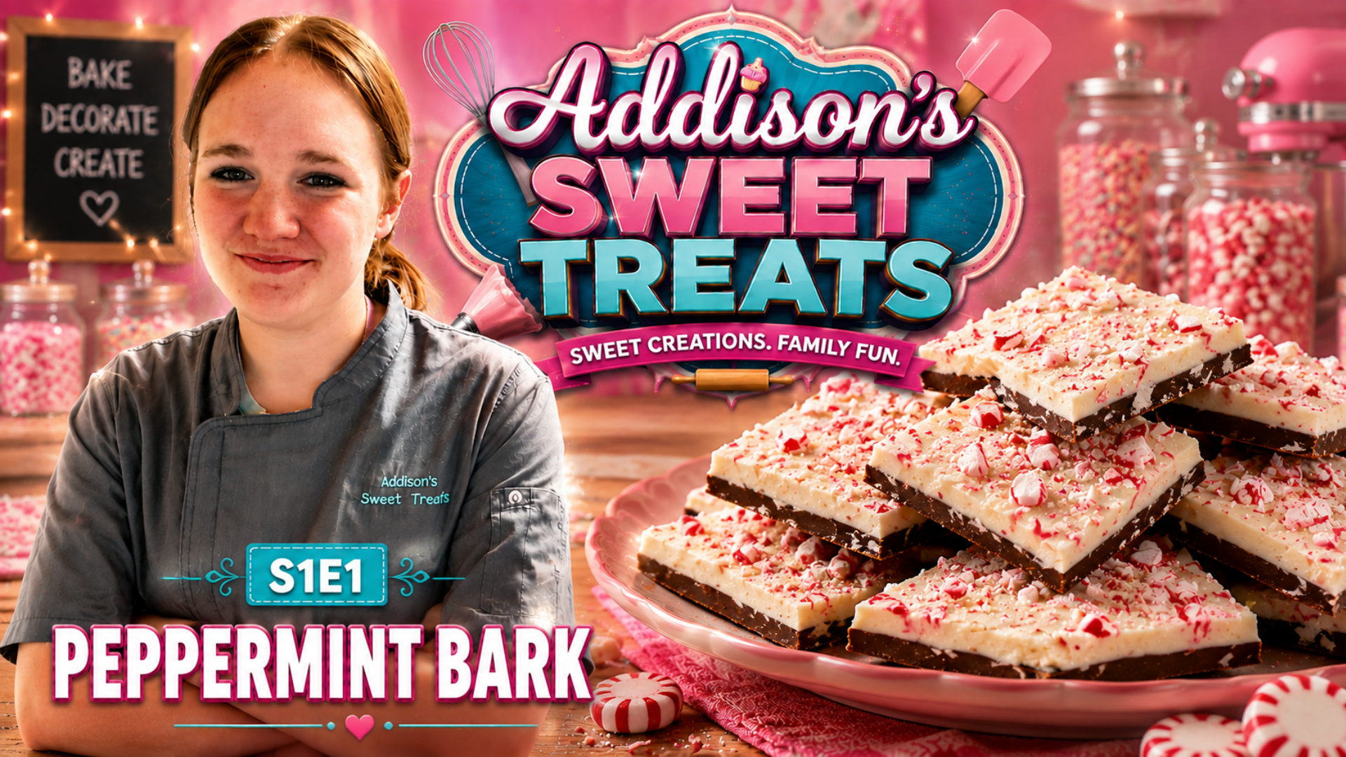 Addison's Sweet Treats S1 E1 Peppermint Bark
