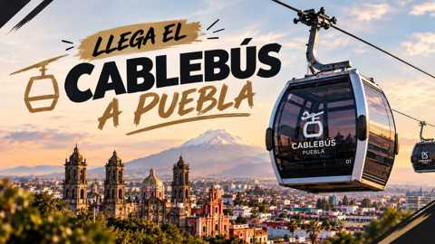 Cablebus de Puebla.