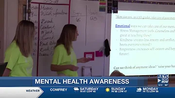 High School students teach elementary students about mental health