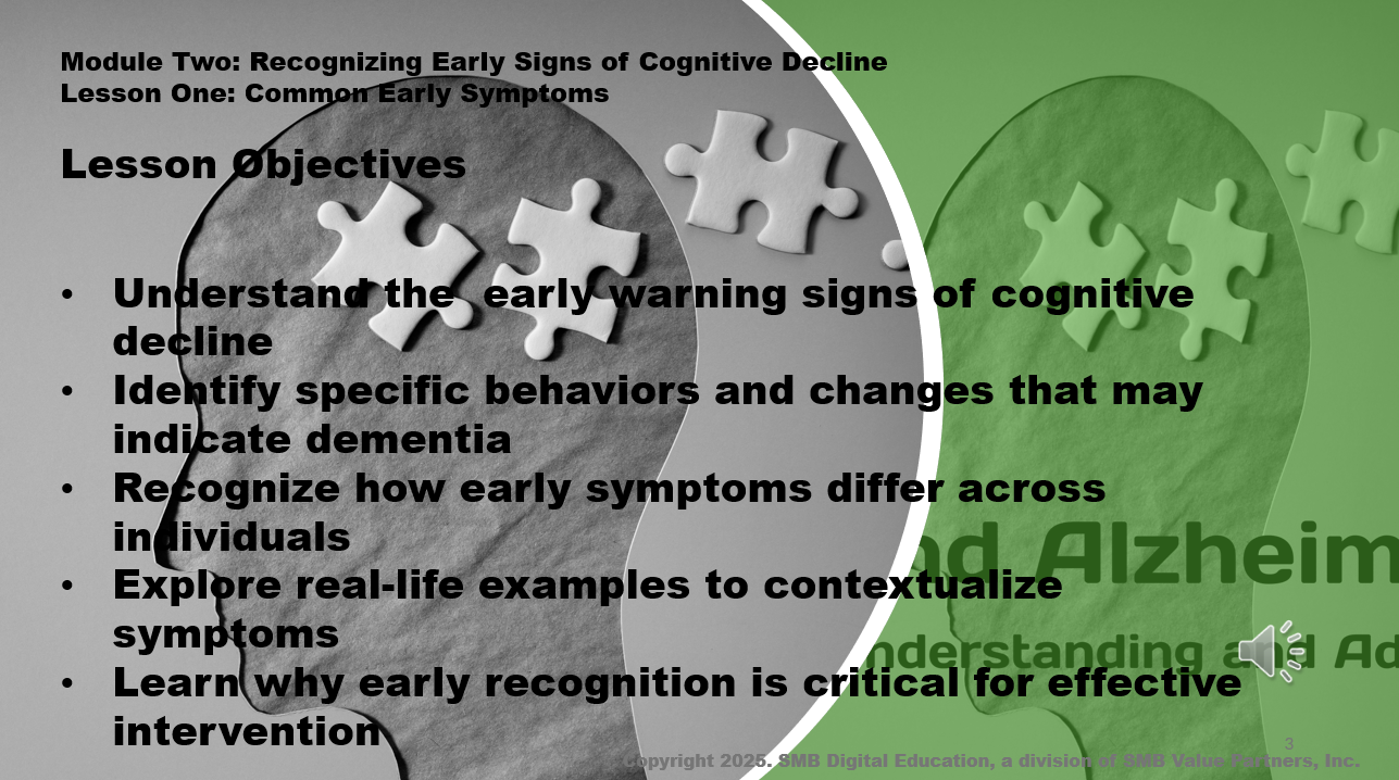 Dementia: Early Symptoms M2L1 Thumbnail