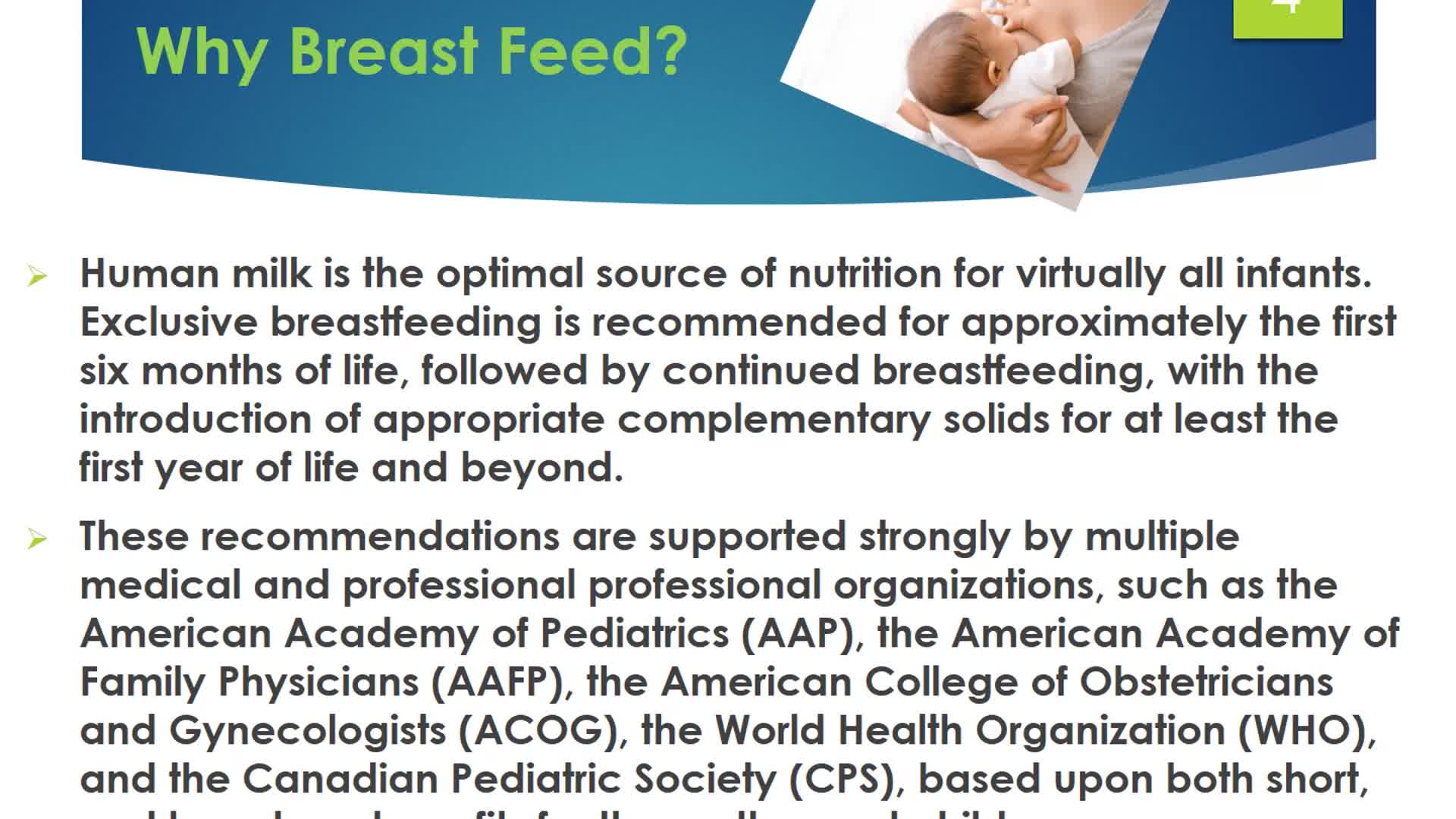 Breastfeeding: ModuleSix.LessonOne. Thumbnail