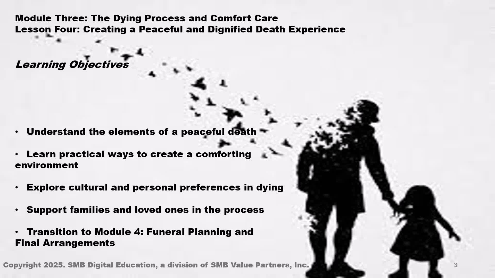 Creating a Peaceful Death Experience: Death & Dying with Dignity M3L4 Thumbnail